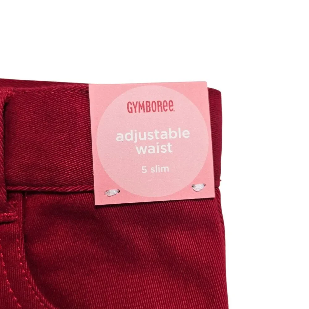 Gymboree Red Pencil Skirt Size 5 Slim School Girls Rock Adjustable Waist NWT